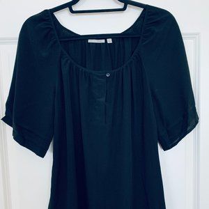 Halogen Black Silk Blouse